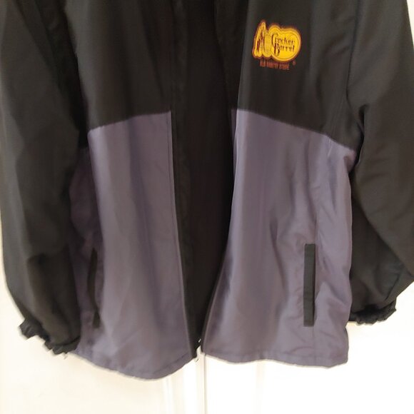 Cracker Barrel Restaurant Logo Mens jacket size 2XL black gray old country store - Picture 3 of 5